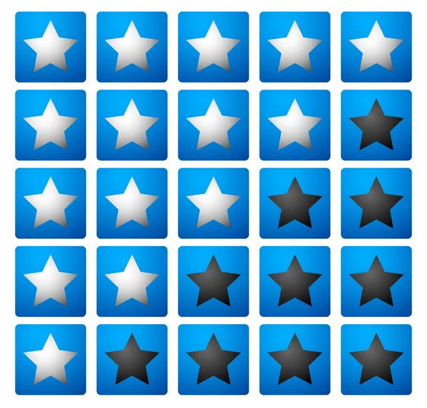 5 estrellas elementos de calificación — Vector de stock