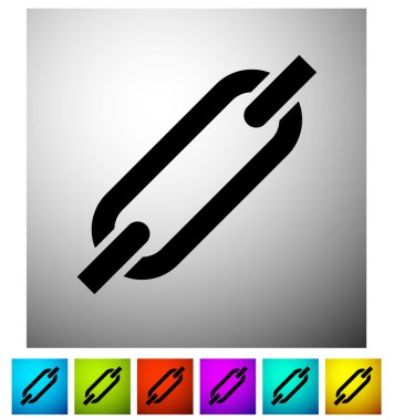Zincir, zincir bağlantı Icons set