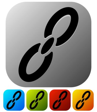 Zincir, zincir bağlantı Icons set