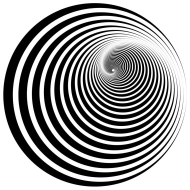 konsantrik, Radyal daireler soyut öğe