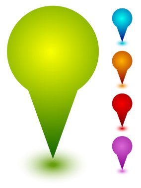 İşaretleyicileri göster, set pin harita.