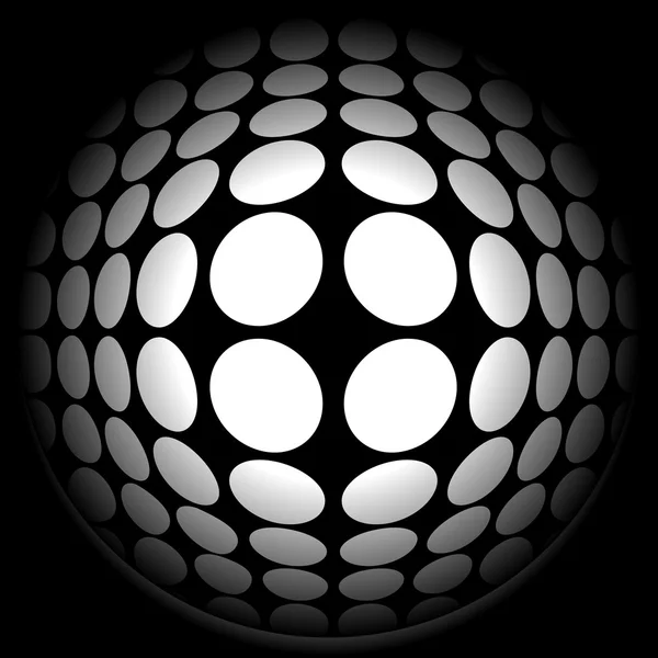Abstracte cirkels zwart-wit patroon — Stockvector