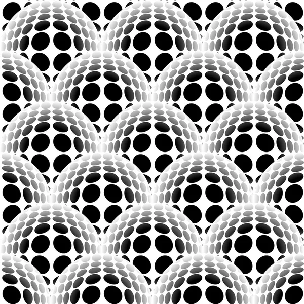 Abstract circles monochrome pattern — Stock Vector