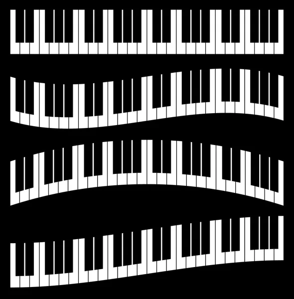 Teclas de piano, teclados de piano — Vector de stock