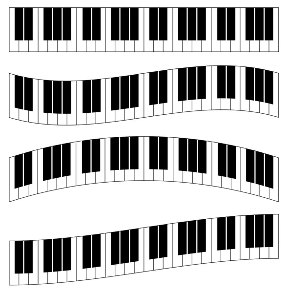 Клавиши для фортепиано, клавиатуры — стоковый вектор