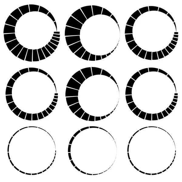 Precargador, elementos de símbolo de búfer — Archivo Imágenes Vectoriales
