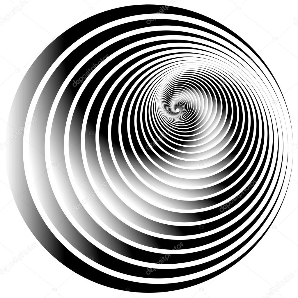 concentric, radial circles abstract element