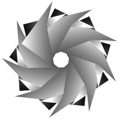 Soyut tek renkli sarmal öğesi