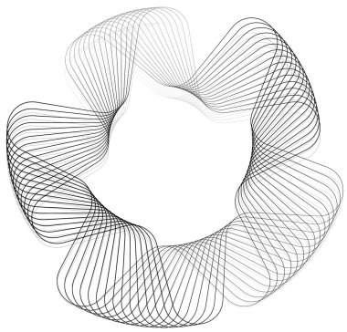 Soyut tek renkli sarmal öğesi