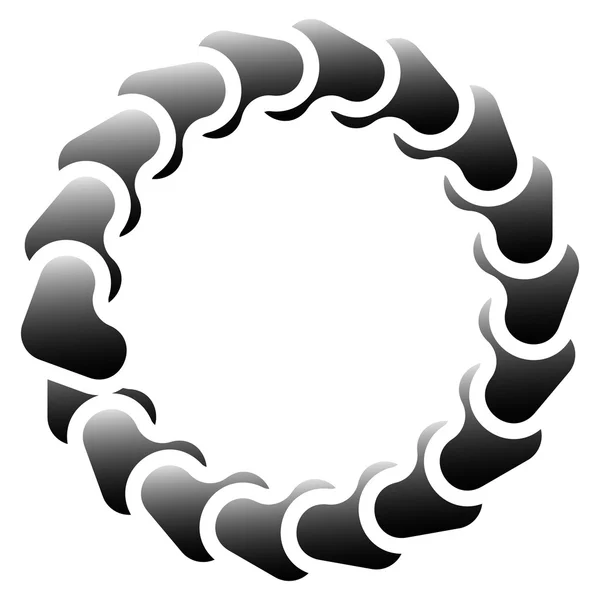 Abstraktes monochromes Spiralelement — Stockvektor