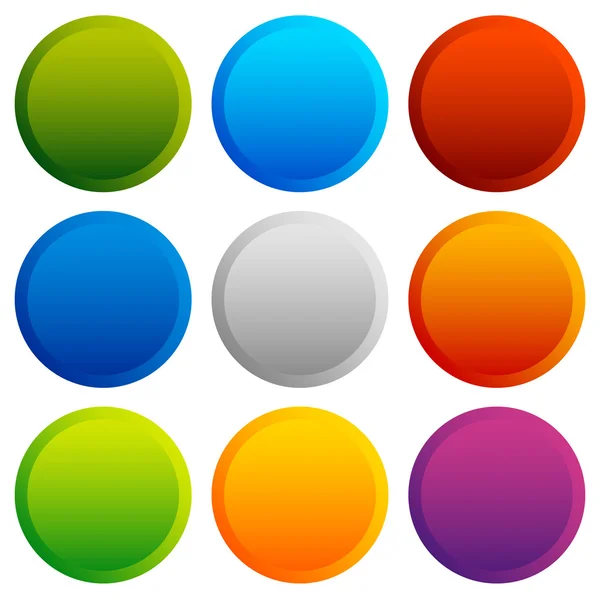 Botones coloridos, juego de fondos de insignia — Vector de stock