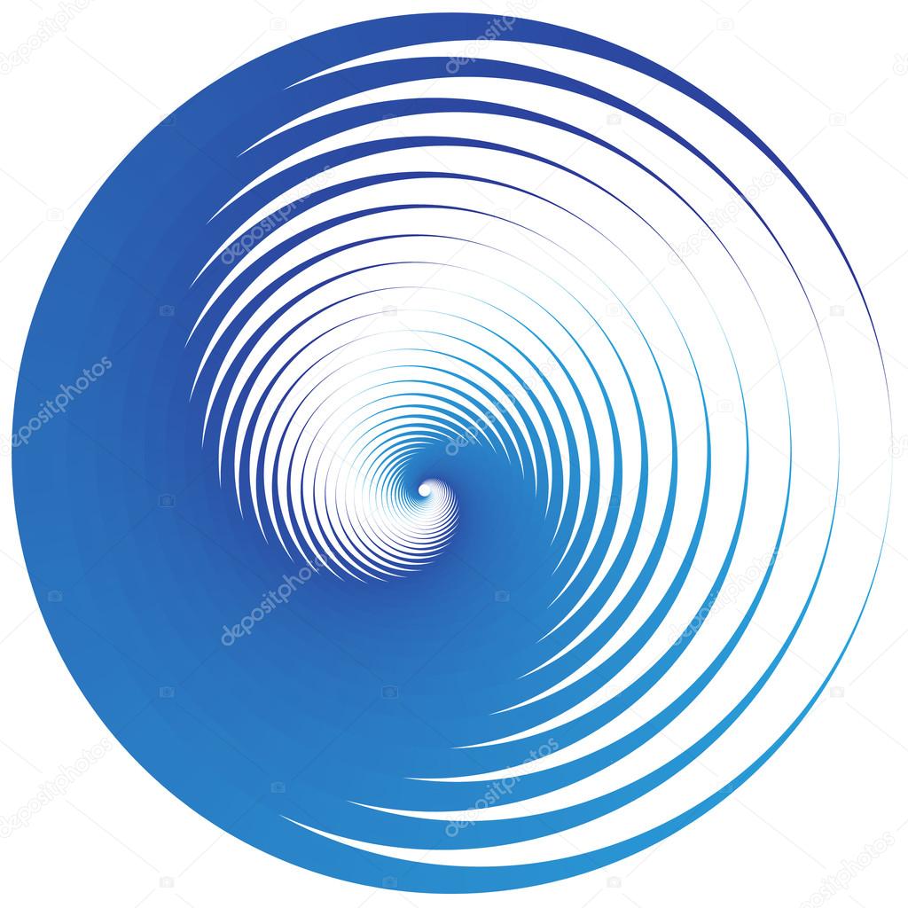 concentric, radial circles abstract element