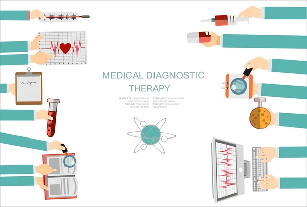 Salud Concepto médico plano — Vector de stock