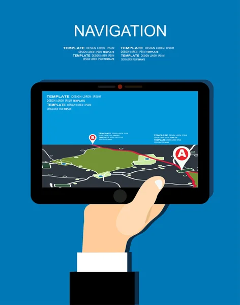 Moderní plochý design pro gps navigaci — Stockový vektor