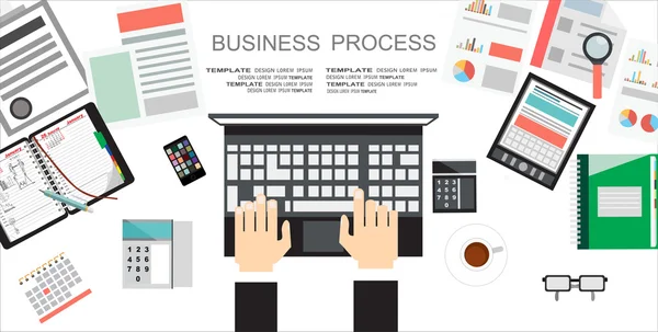 ビジネス プロセスの概念を図. — ストックベクタ