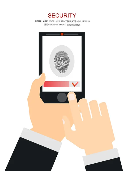 Plantilla de seguridad Smartphone — Vector de stock