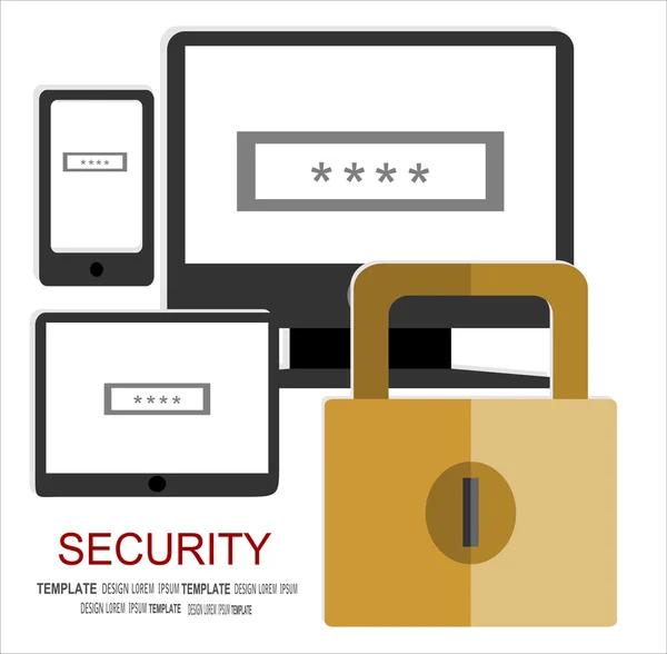 Internet security begrepp — Stock vektor