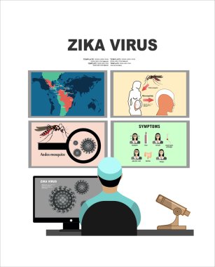 Zika virüs Infographic öğeleri