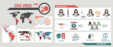Zika virüs Infographic öğeleri