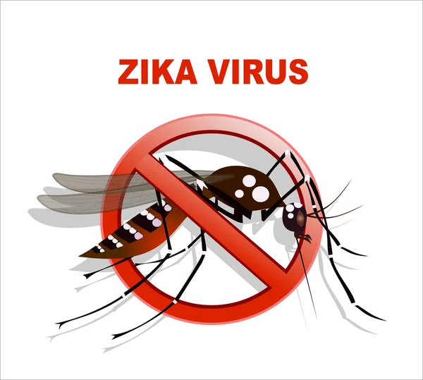 Caution of mosquito icon — Stock Vector