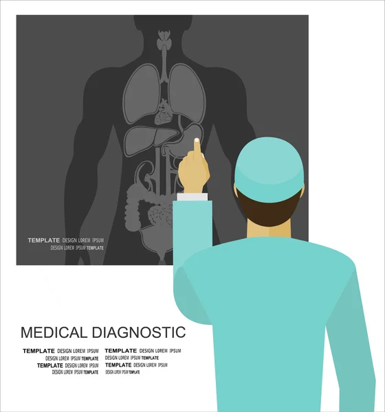 Diagnostica medica e terapia — Vettoriale Stock