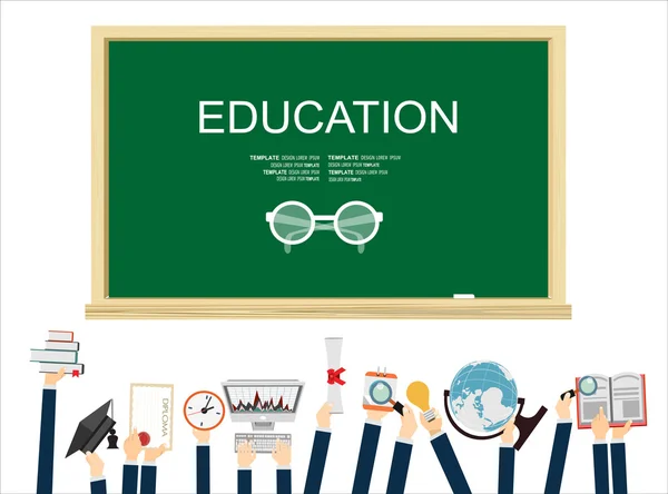 Ikony koncepcja edukacji — Wektor stockowy