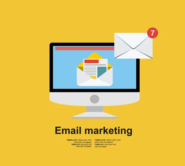 E-Mail Marketing Konzept — Stockvektor