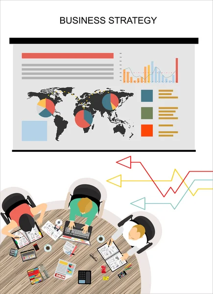 Concepts pour la stratégie d'entreprise — Image vectorielle