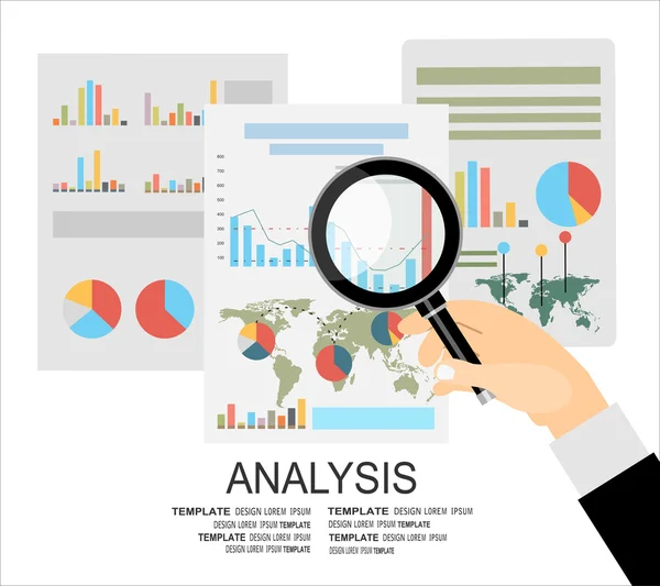 Concepto de análisis empresarial — Archivo Imágenes Vectoriales