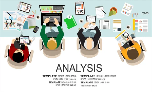 Koncept för affärsanalys — Stock vektor