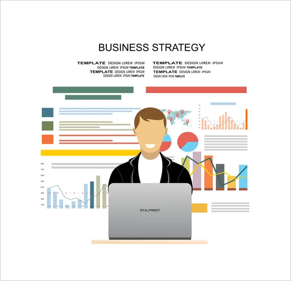 Concepts pour la stratégie d'entreprise — Image vectorielle