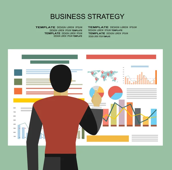 Conceptos de estrategia empresarial — Vector de stock