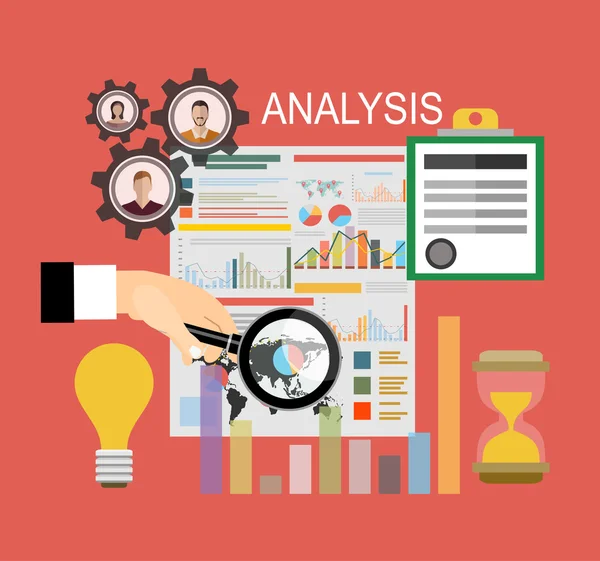 Concepto de análisis empresarial — Archivo Imágenes Vectoriales