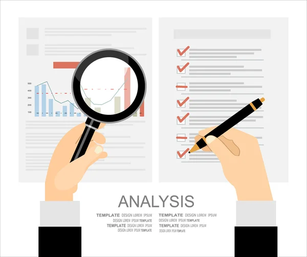 Concepto de análisis empresarial — Vector de stock