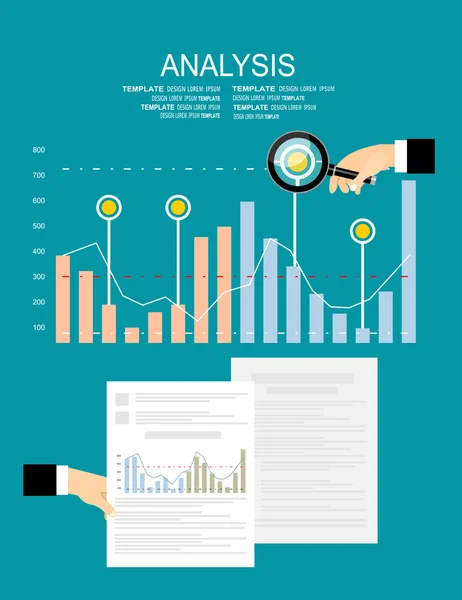 Concepto de análisis empresarial — Vector de stock