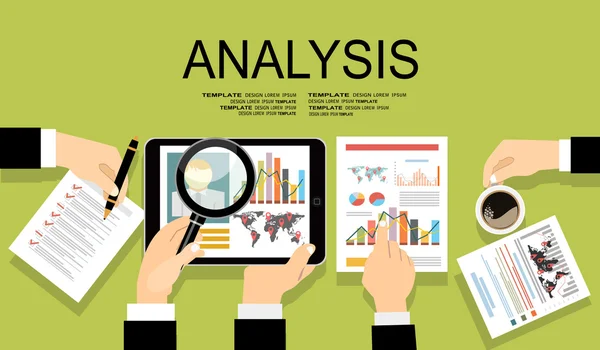 Concepto de análisis empresarial — Vector de stock