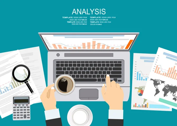 Concept voor business analyse — Stockvector