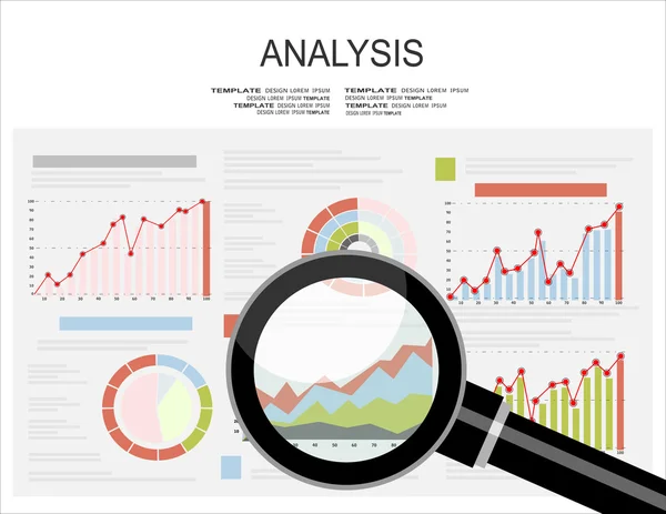 Concepto de análisis empresarial — Vector de stock