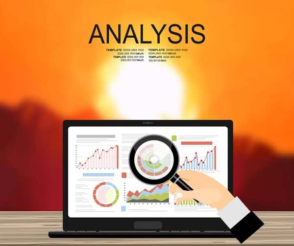 Concepto de análisis empresarial — Vector de stock