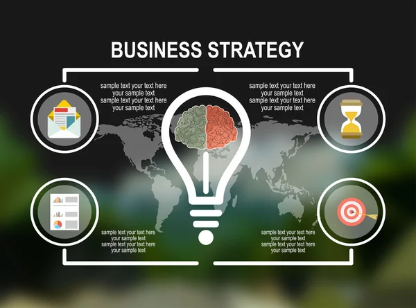 Conceitos para a estratégia empresarial —  Vetores de Stock
