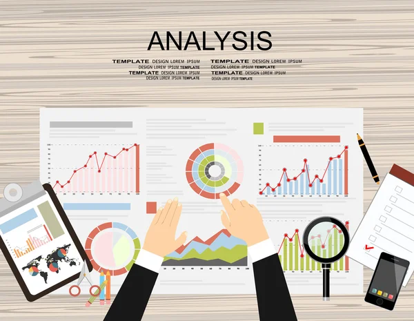 Koncept för affärsanalys — Stock vektor