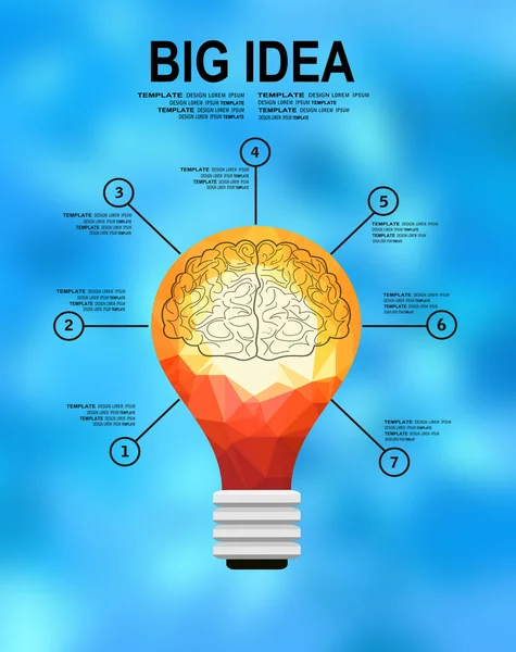 Concepto de diseño plano para negocio gran idea — Archivo Imágenes Vectoriales