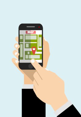 El ele tutuşan cep telefonu 