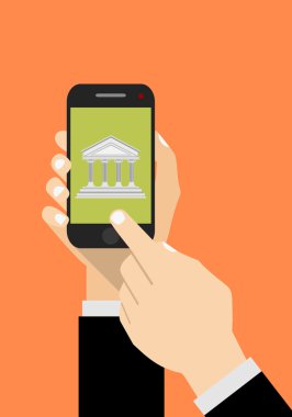 El ele tutuşan cep telefonu 