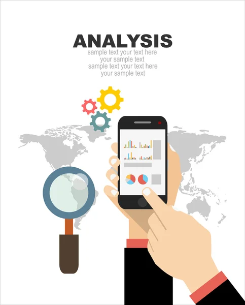 Concept voor business analyse — Stockvector