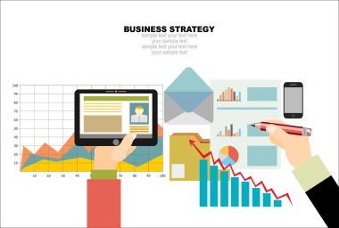 İş stratejisi için düz tasarım