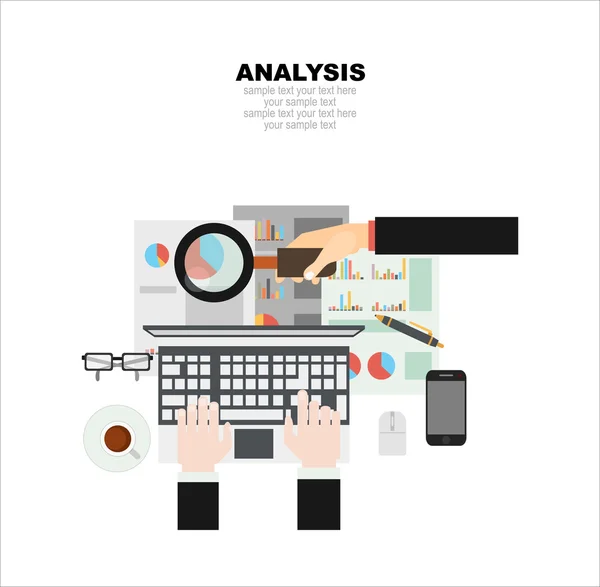 Concept voor business analyse — Stockvector