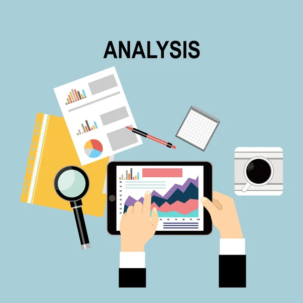 Concepto de análisis empresarial — Vector de stock