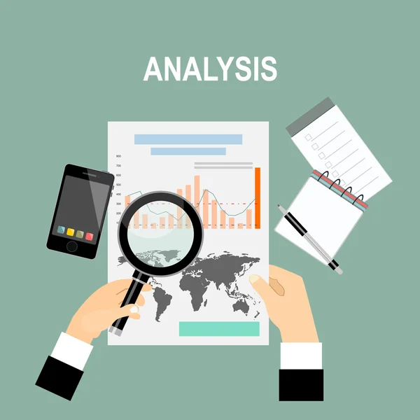 Concepto de análisis empresarial — Archivo Imágenes Vectoriales