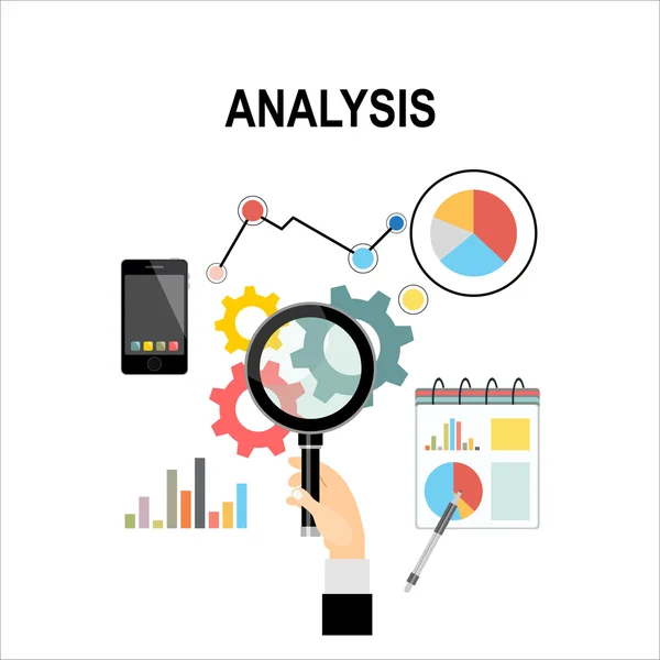 Concepto de análisis empresarial — Vector de stock